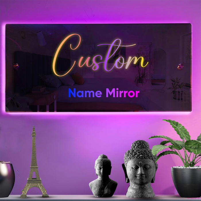 Personalized Light Up Name Mirror