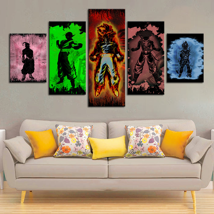 Dragon Ball Z Silhouettes - Canvas Wall Art Painting