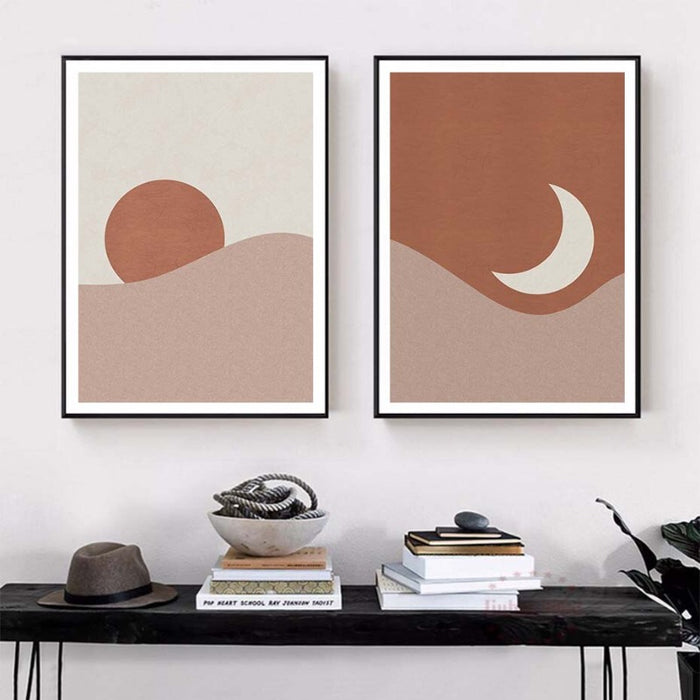 Moon To Sun And Back - Canvas Wall Art Painting
