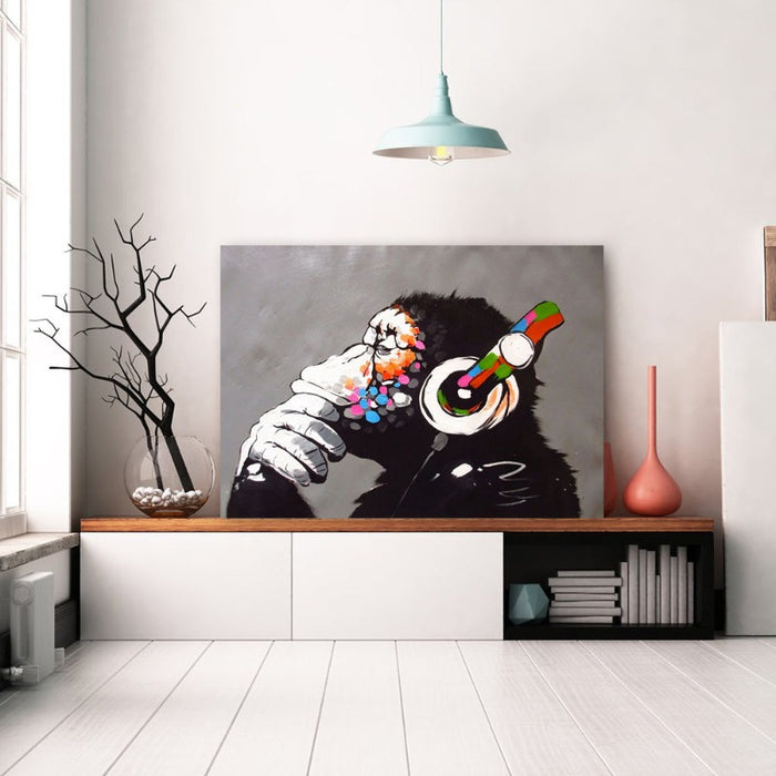 Musical Monkey - Canvas Wall Art Painting