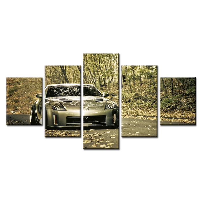 5 Pieces Classic Metallic Car - Canvas Wall Art Painting