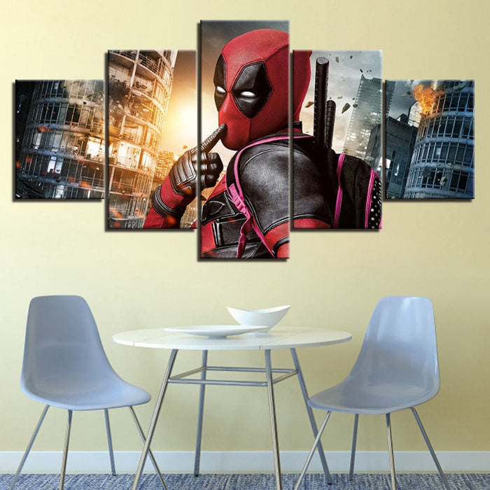 5 Piece Deadpool - Canvas Wall Art Painting