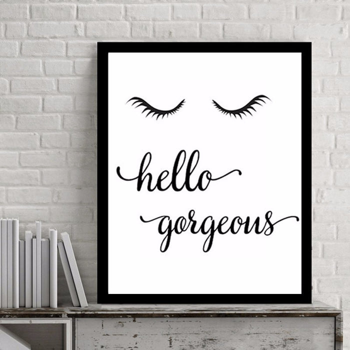 Hello Gorgeons Quotes - Canvas Wall Art Painting