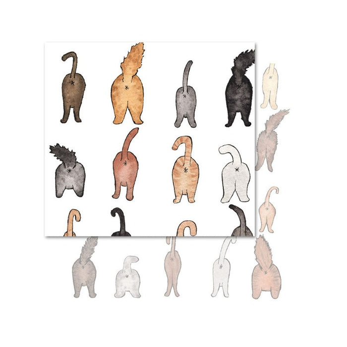 Cats From Back-Canvas Wall Art Painting