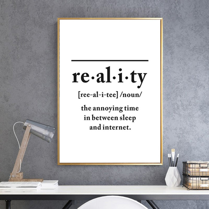 Definition Of Reality - Canvas Wall Art Painting