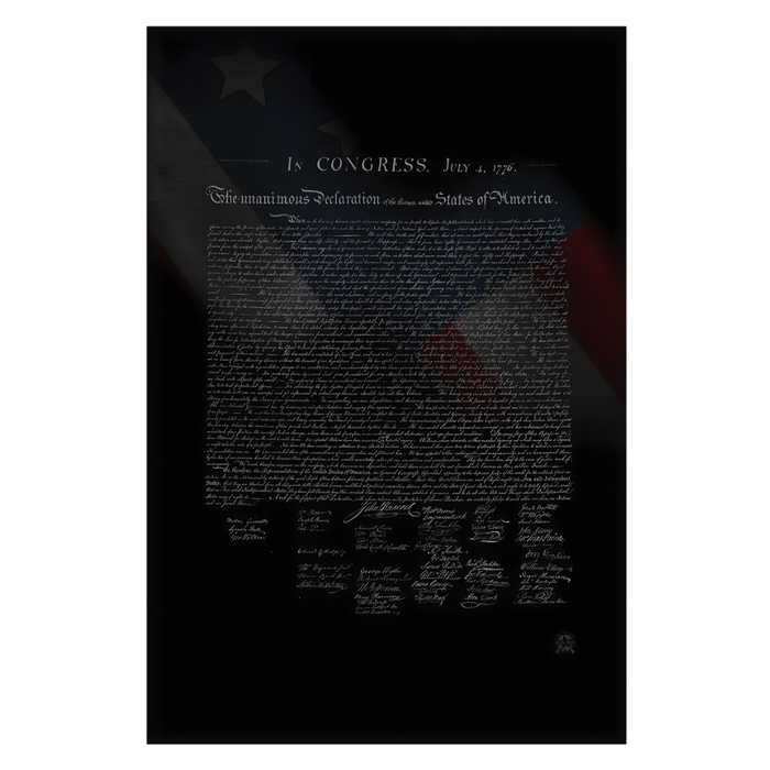 Decorative Wall Art Featuring Historical Declaration Print