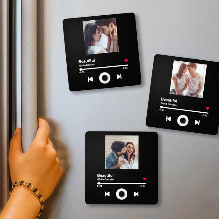 Personalisierter Musik Kühlschrankmagnet Mit Fotoalbum Funktion