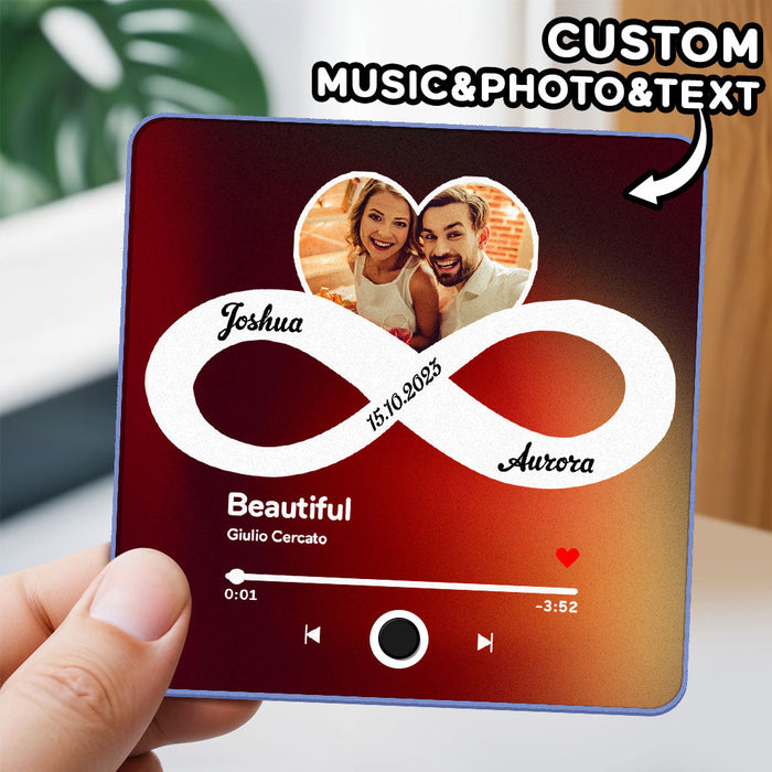 Personalisierter Musik Kühlschrankmagnet Mit Fotoalbum Funktion