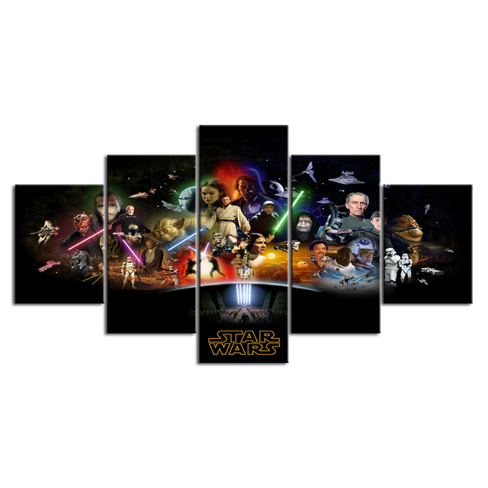 5 Piece The First Generations Battle - Canvas Wall Art Painting