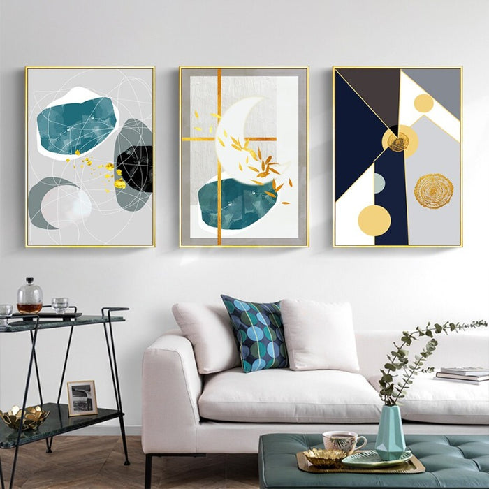 Geometric Colorful Designs - Canvas Wall Art Painting