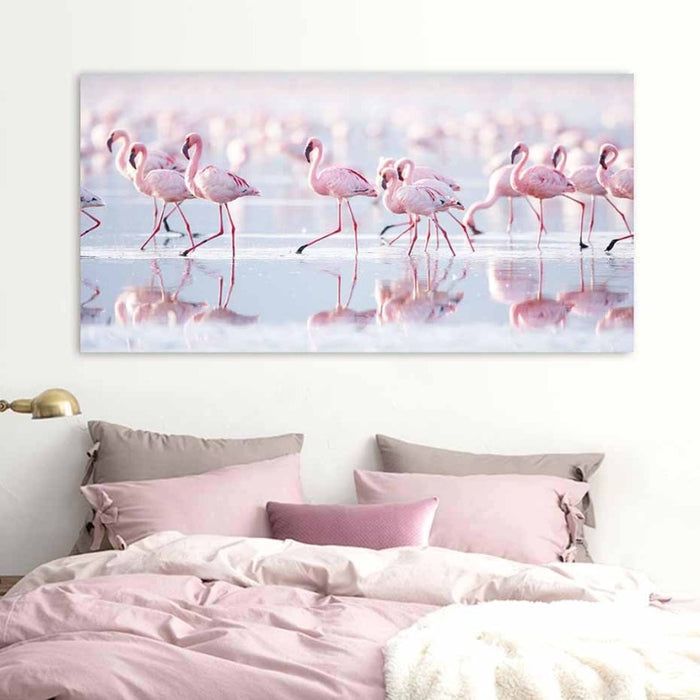 Beautiful Flamingo In Lake - Canvas Wall Art Painting