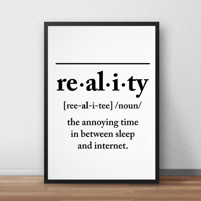 Reality Definition - Canvas Wall Art Painting