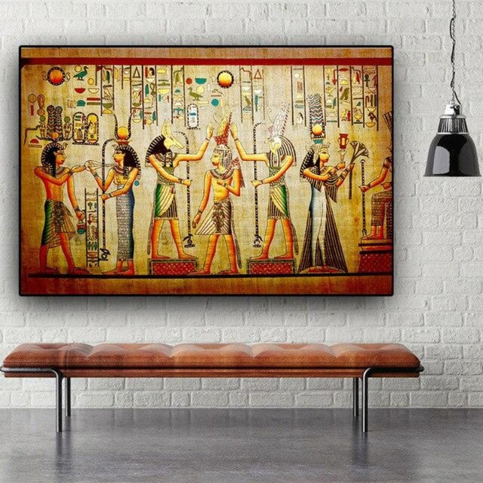 Pharaoh Retro Painting - Canvas Wall Art Painting