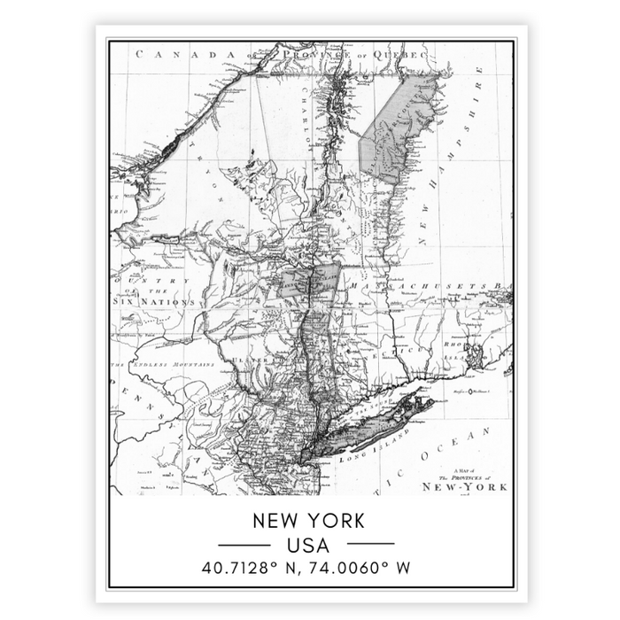 New York City Map- Canvas Wall Art Painting