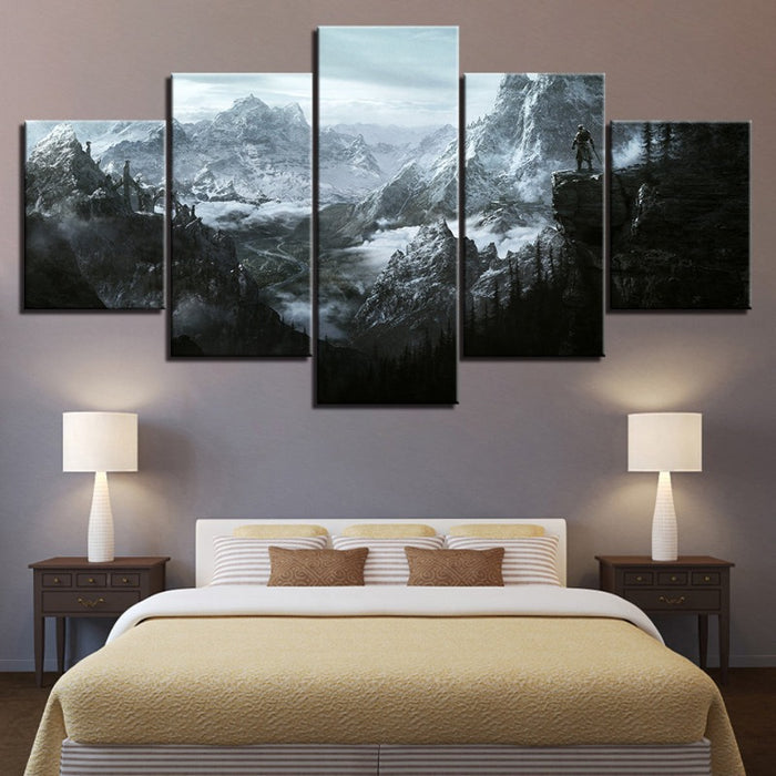 5 Piece Winter Landscape - Canvas Wall Art Painting