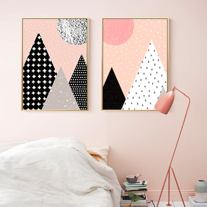 Pop Art Mountains - Canvas Wall Art Painting