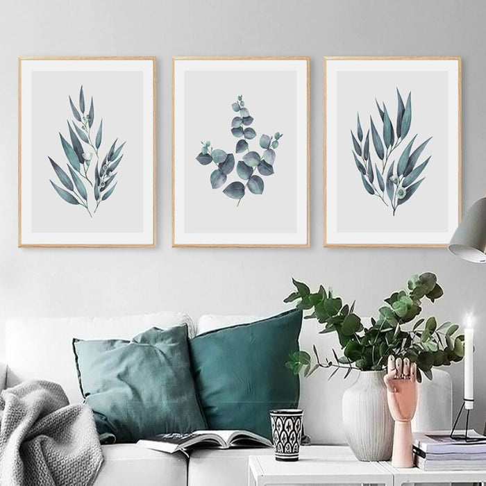 Botanical Leaves Wall Art Pictures - Canvas Wall Art Painting