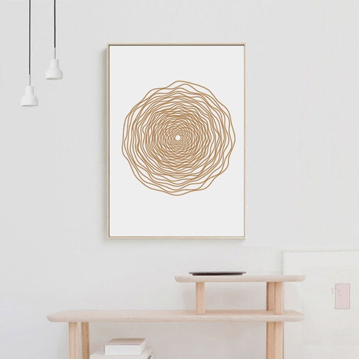 Minimalist Geometric Abstract Circle - Canvas Wall Art Painting