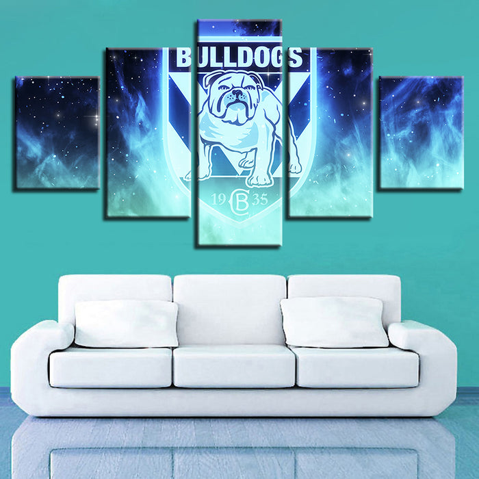 CB Bulldogs 5 Pieces-Canvas Wall Art Painting