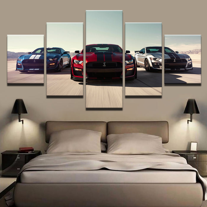 Racing Luxury Cars 5 Piece - Canvas Wall Art Painting