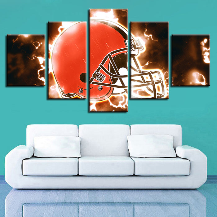 Cleveland Browns 5 Piece - Canvas Wall Art Painting