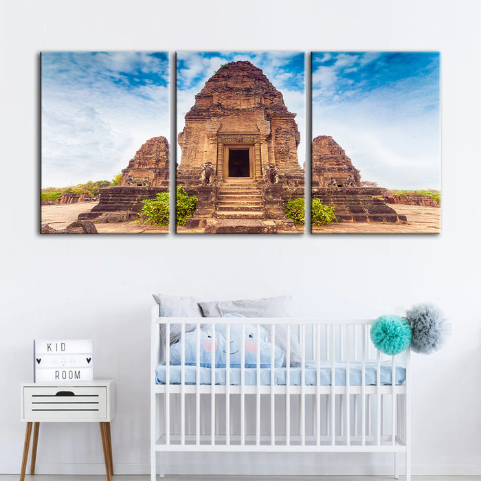 Ancient Temple 3 Piece - Canvas Wall Art Painting