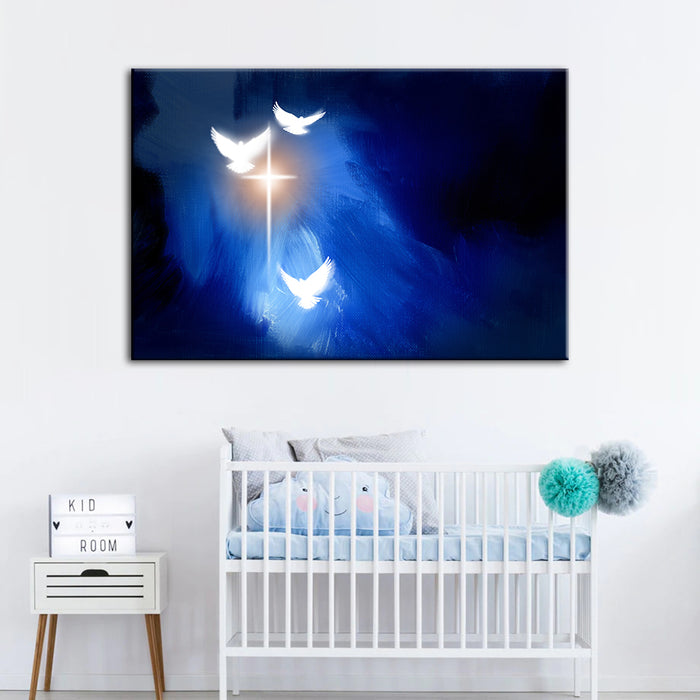 Shining Doves - Canvas Wall Art Painting