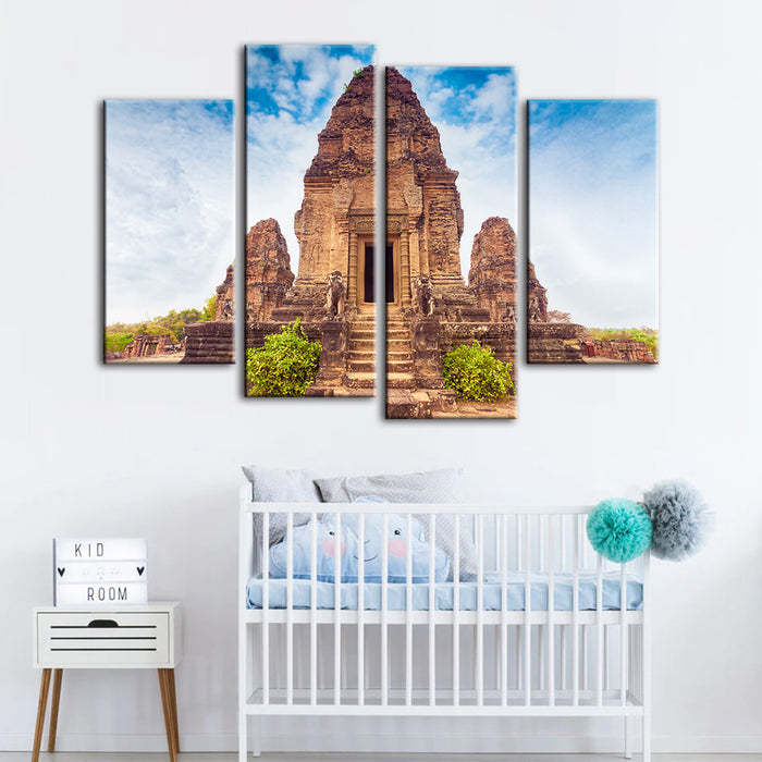 Ancient Temple 4 Piece - Canvas Wall Art Painting