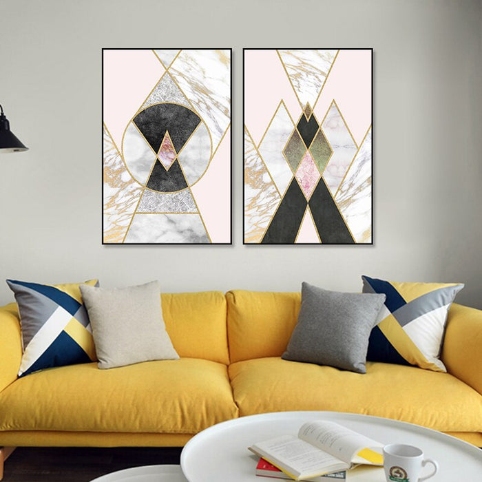 POP Pink Marble - Canvas Wall Art Painting