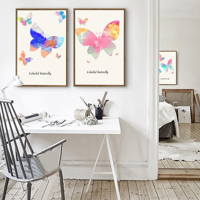 Watercolor Butterfly - Canvas Wall Art Painting