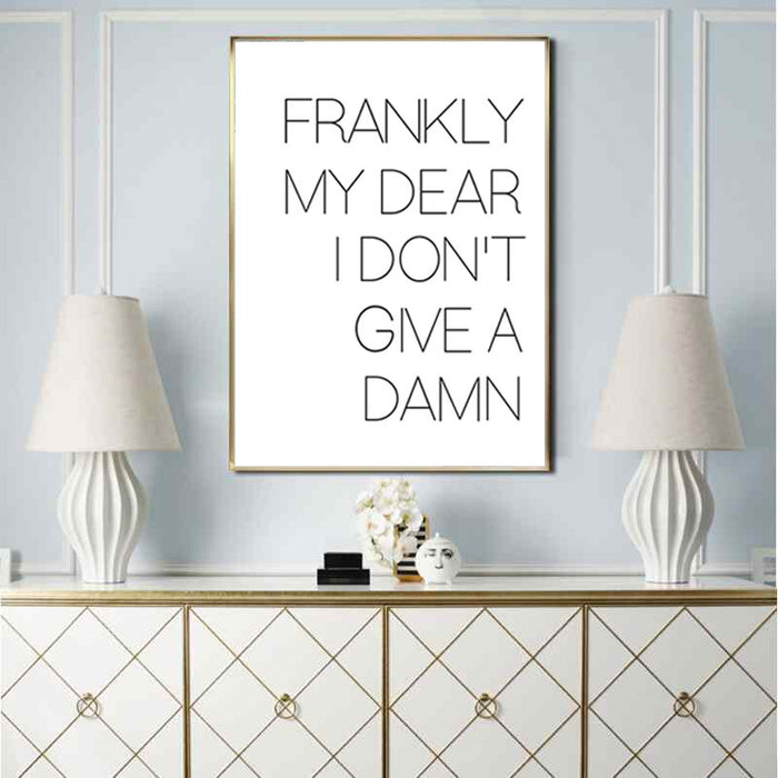 Don't Give A Damn - Canvas Wall Art Painting
