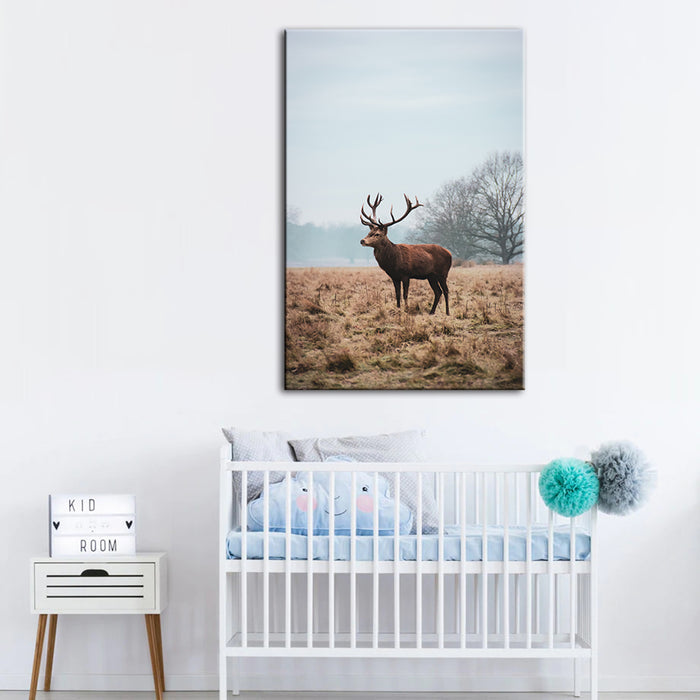 Regal Deer in the Plains - Canvas Wall Art Painting