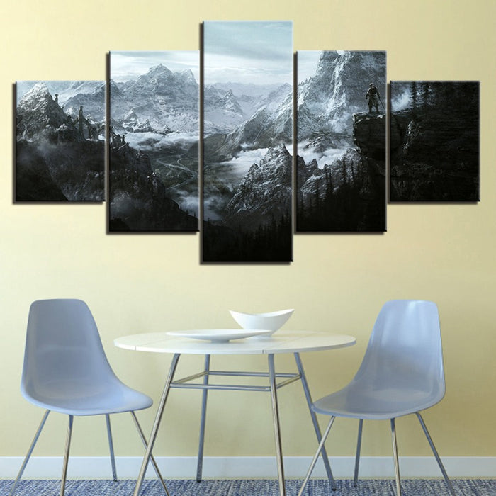 5 Piece Winter Landscape - Canvas Wall Art Painting