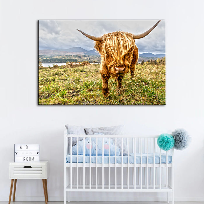 Cute Wild Cow - Canvas Wall Art Painting