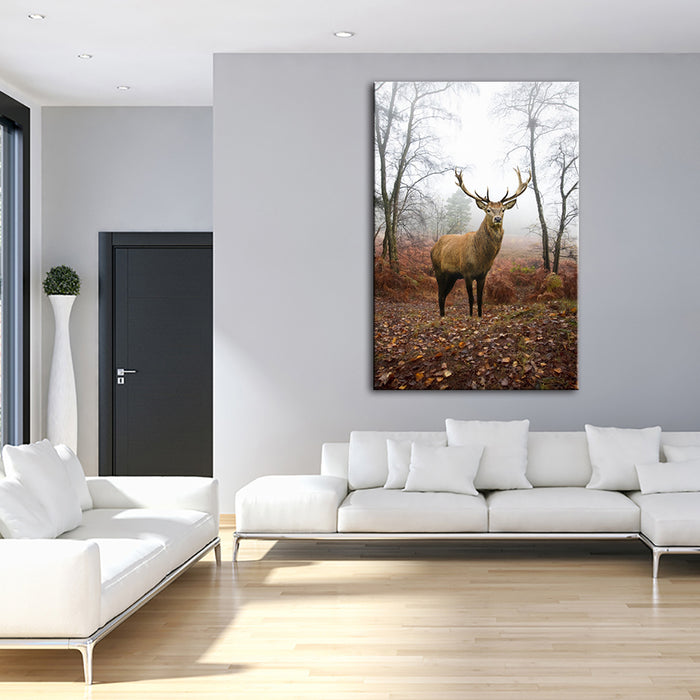 Misty Fall Deer - Canvas Wall Art Painting