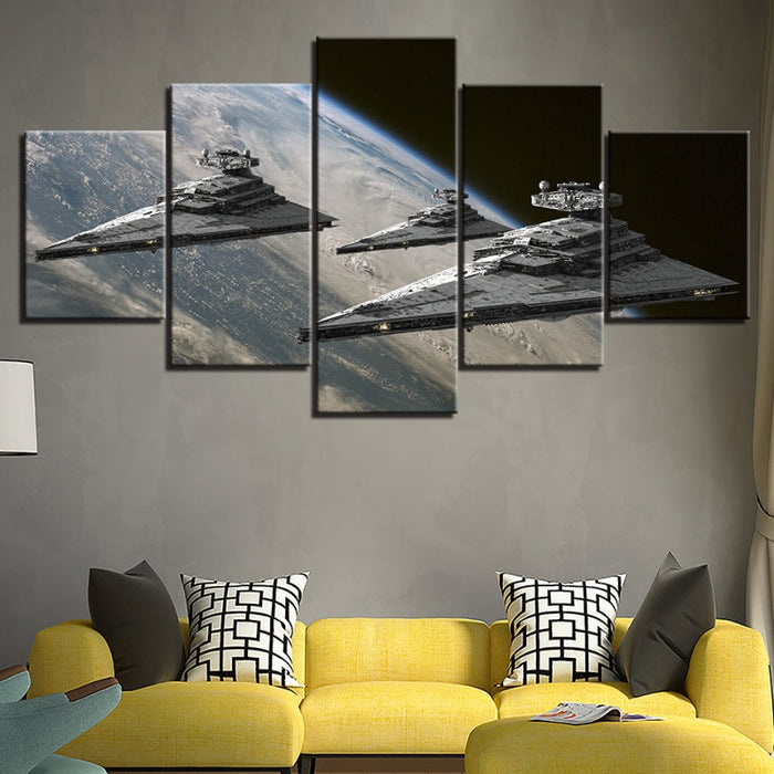 5 Piece Amazing View From Space - Canvas Wall Art Painting