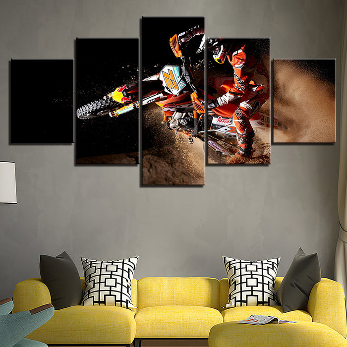 Motorcycle Racing - Canvas Wall Art Painting