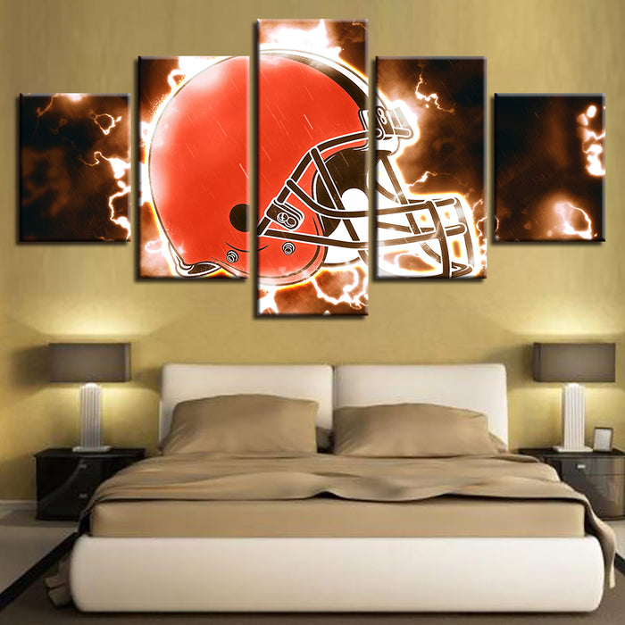 Cleveland Browns 5 Piece - Canvas Wall Art Painting
