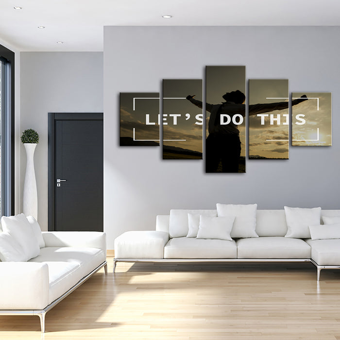 Let's Do This 5 Piece - Canvas Wall Art Painting