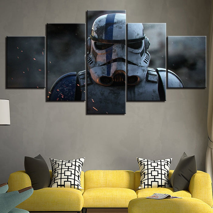 Stormtrooper Star Wars - 5 PieceCanvas Wall Art - High Definition Print