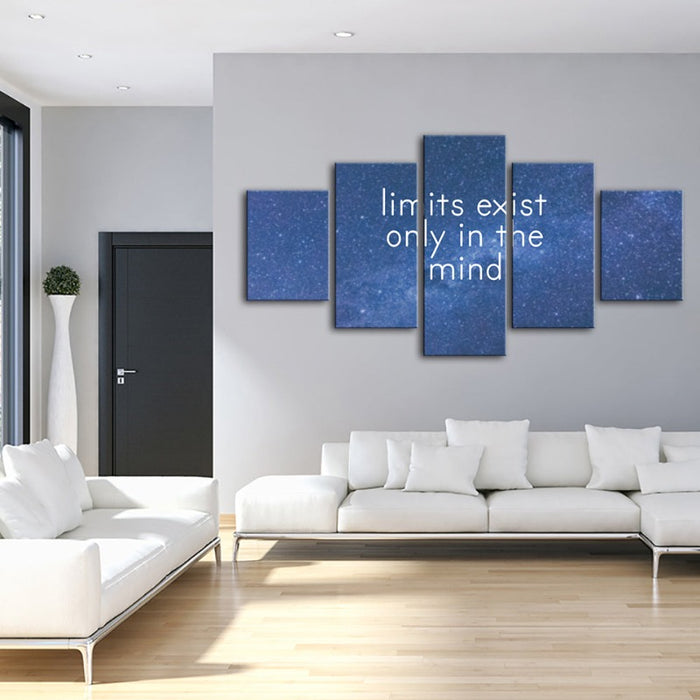 5 Piece Galaxy Motivation - Canvas Wall Art Painting