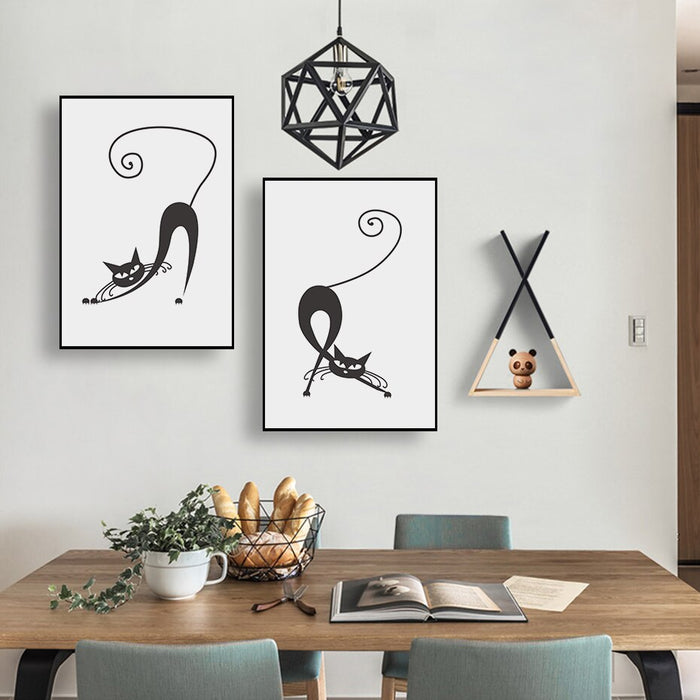 Line Graphic Art - Canvas Wall Art Painting