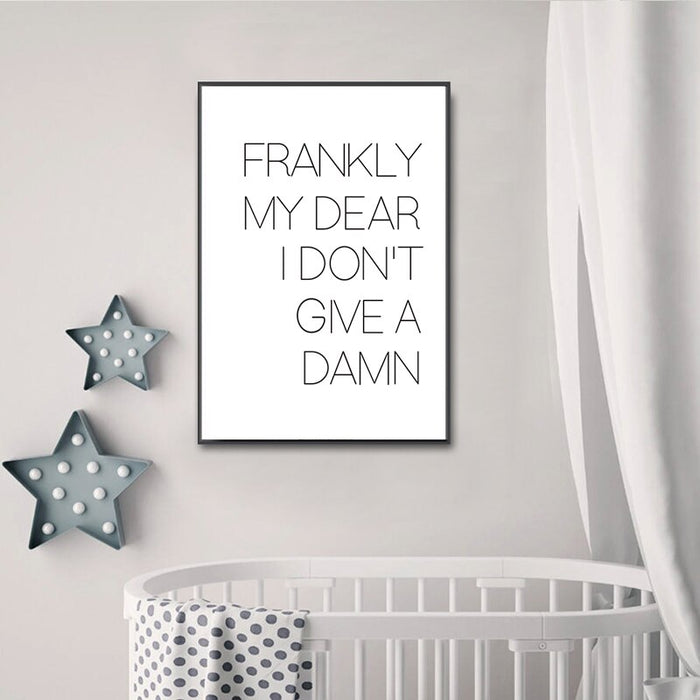 Don't Give A Damn - Canvas Wall Art Painting