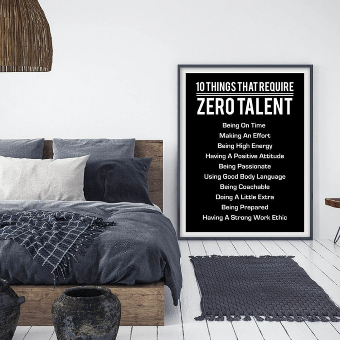 10 Things That Require Zero Talent Posters Canvas Painting Wall