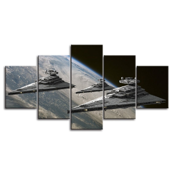5 Piece Amazing View From Space - Canvas Wall Art Painting
