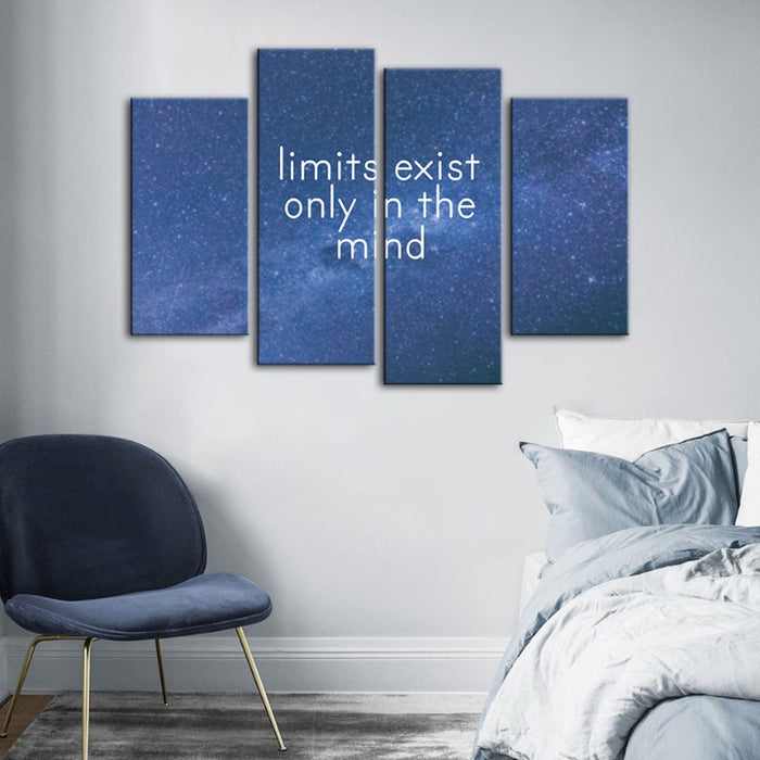 4 Piece Galaxy Motivation - Canvas Wall Art Painting
