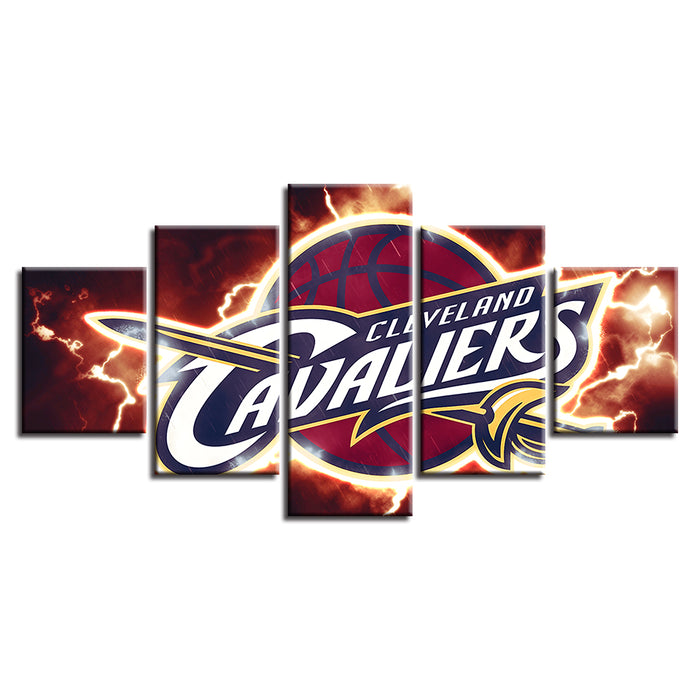 Cleveland Cavaliers 5 Piece - Canvas Wall Art Painting