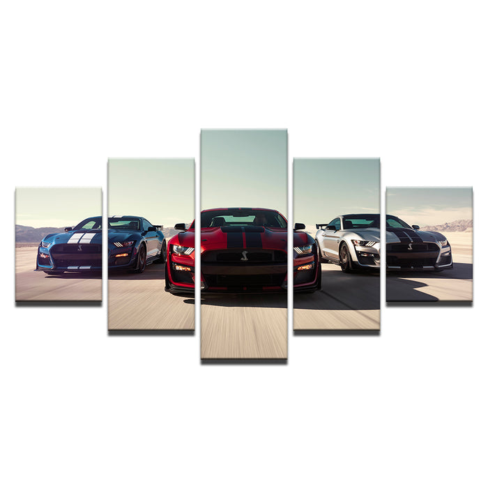 Racing Luxury Cars 5 Piece - Canvas Wall Art Painting