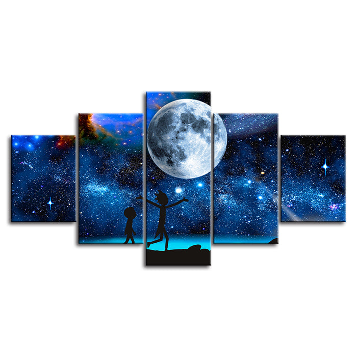 The Moon In The Galaxy   Canvas Wall Art Painting