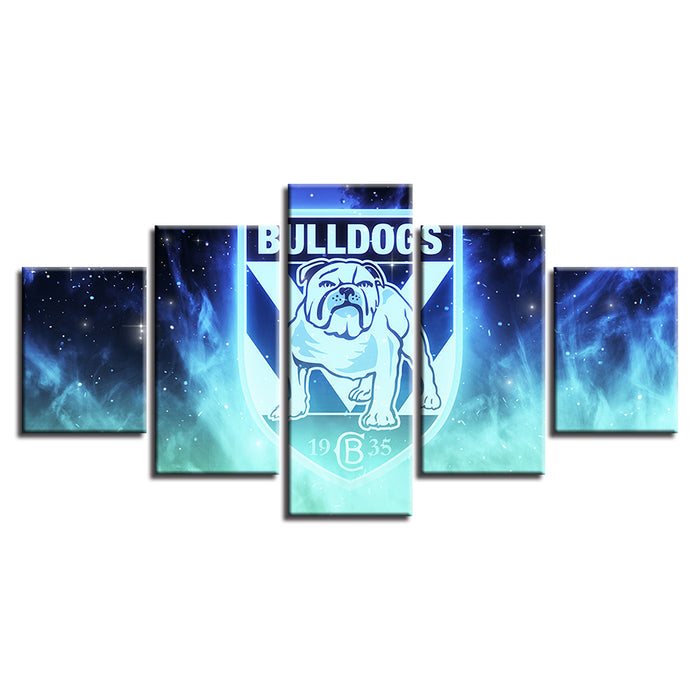 CB Bulldogs 5 Pieces-Canvas Wall Art Painting